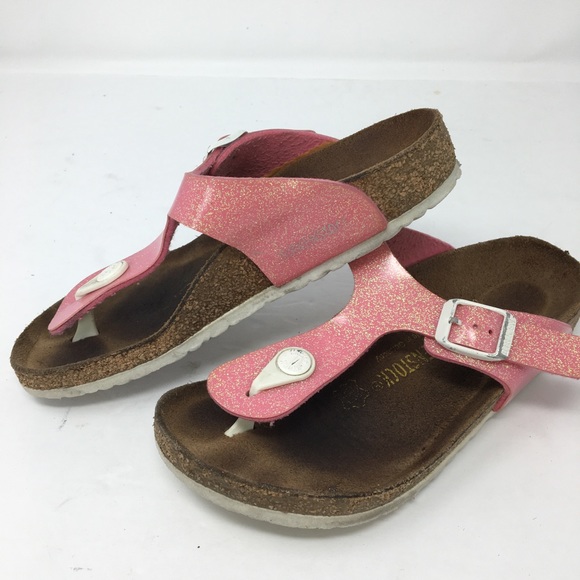 Birkenstock Pink Galaxy Gizeh Thong Girls Glitter - Picture 4 of 10